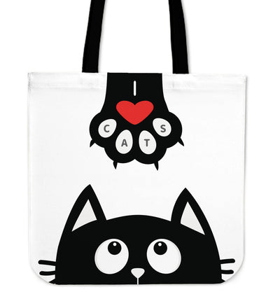 White Cat Tote Bag
