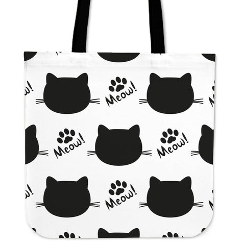 Black White Cat Tote Bag