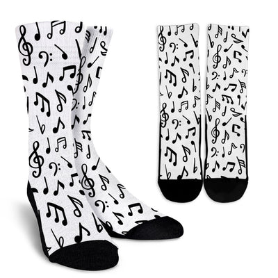 Music Notes Crew Socks