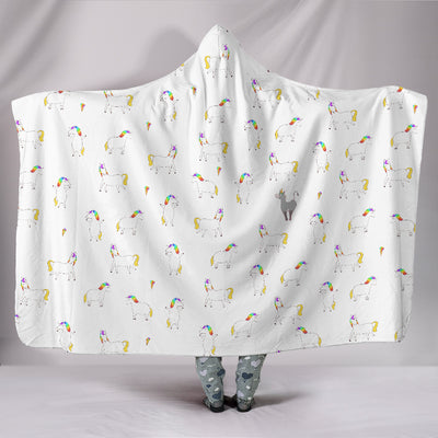 Unicorn Hooded Blanket