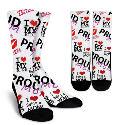 Proud Mom Crew Socks