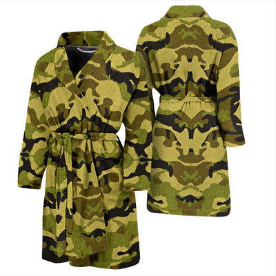 Green Camouflage Mens Bath Robe
