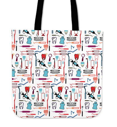 Dental Tools Pattern Tote Bag
