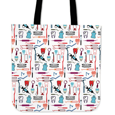 Dental Tools Pattern Tote Bag