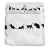 Cat White Bedding Set