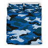 Blue Camo Bedding Set