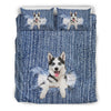 Siberian Husky Break The Wall Bedding Set