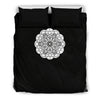 Bedding Set - Black With B&W Mandala