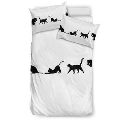 Cat White Bedding Set