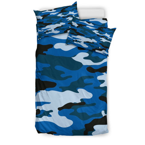 Blue Camo Bedding Set