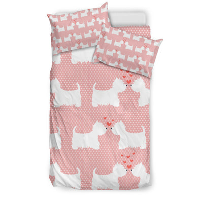 Westie Pink Bedding Set
