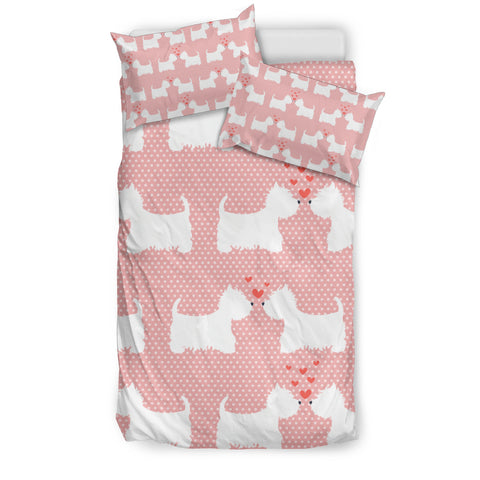Westie Pink Bedding Set