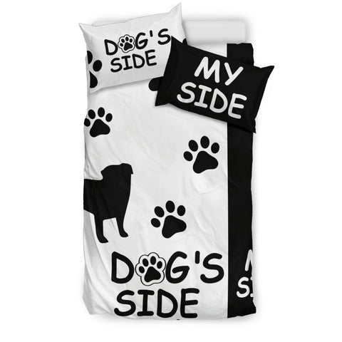 PUG DOG'S SIDE MY SIDE BEDDING SET