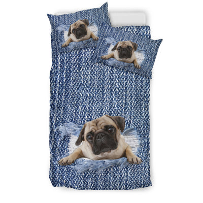 Pug Break The Wall Bedding Set