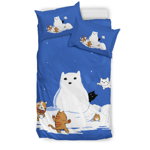 SNOW CAT BEDDING SET