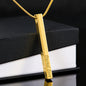 Custom Engraved Vertical Bar Necklace