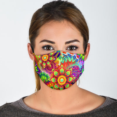 Abstract Bright Floral - Face Mask
