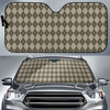 Chocolate Argyle Auto Sun Shade