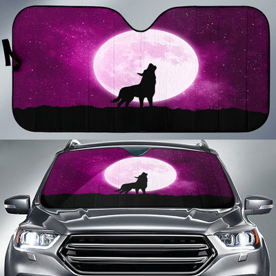 Wolf Howling At Moon Sun Shade