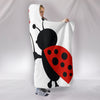 Lady Bugs & Flower Plush Lined Hooded Blanket