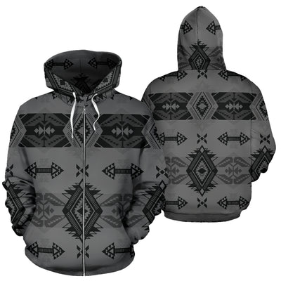 Sovereign Nation Gray Sokapi Zip-Up Hoodie