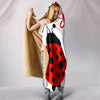 Lady Bugs & Flower Plush Lined Hooded Blanket