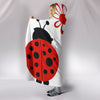 Lady Bugs & Flower Plush Lined Hooded Blanket