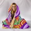 Retro Bright Hooded Plush Lined Wearable Blanket