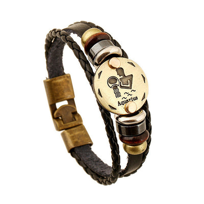 Zodiac Leather Bracelet