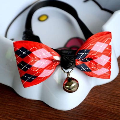Cat Bow Tie With Bell Necktie Collar
