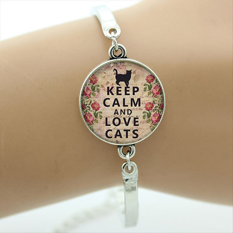 Keep Calm Love Cats Bracelet
