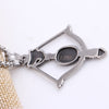 Stainless Steel Unisex Pendant Necklace Vintage Bow and Arrow With the Cross Heart