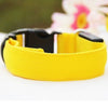 Nylon LED Dog Collar,Night Safety Flashing Glow In The Dark Fluorescent Collars Pet Supplies